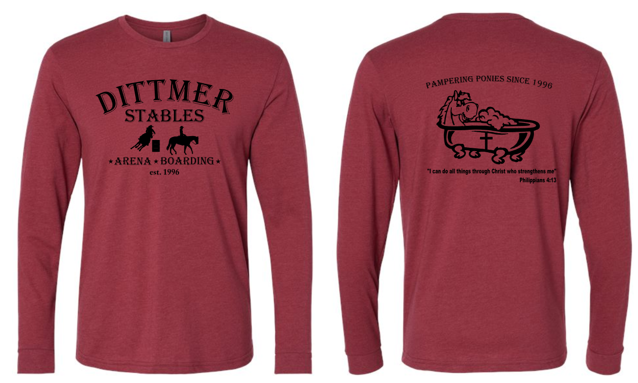 Dittmer Stables Long Sleeve Tee (ADULT sizes)