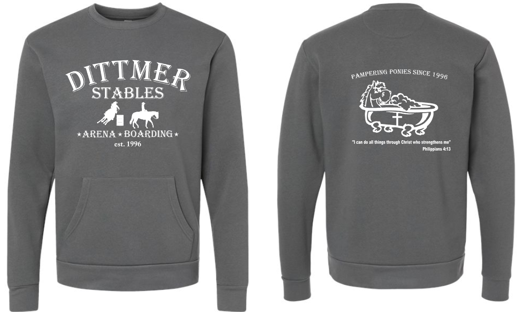Dittmer Stables Crew Neck with pocket (ADULT sizes)
