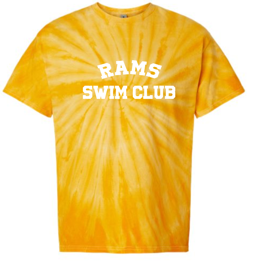RAMS Swim Club Tie-Dye Tee (Adult and Youth Sizes)