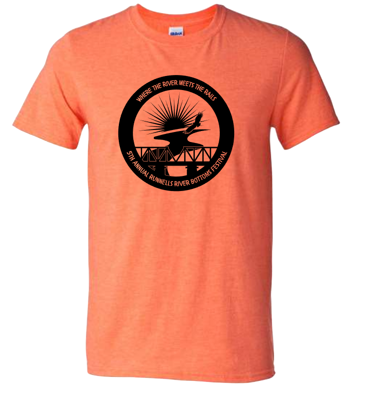 Runnells River Bottoms Festival Black Print Tees