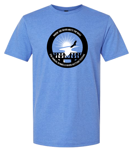 Runnells River Bottoms Festival Black/White Print Tees