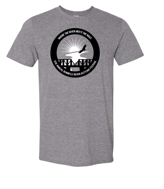 Runnells River Bottoms Festival Black/White Print Tees