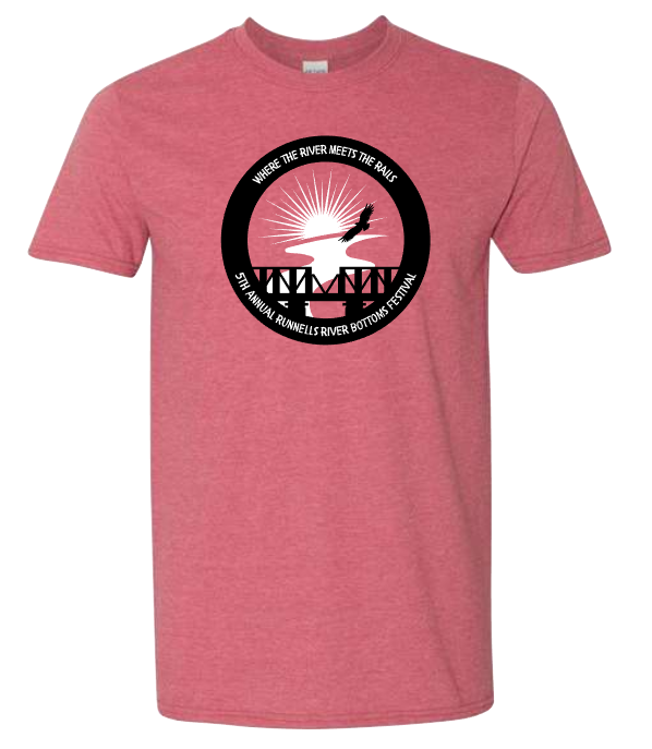 Runnells River Bottoms Festival Black/White Print Tees
