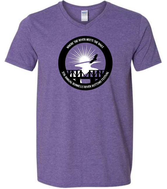 Runnells River Bottoms Festival Black/White Print Tees