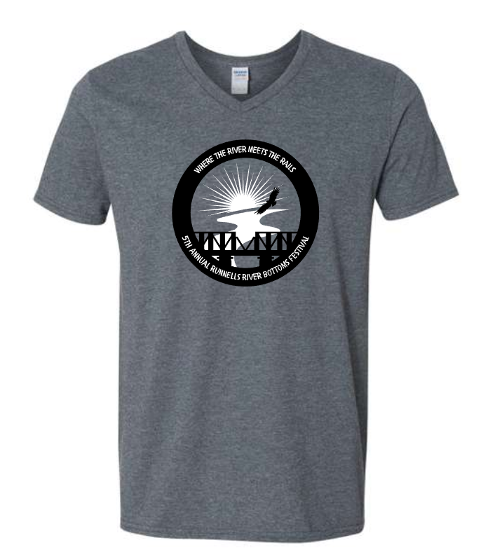 Runnells River Bottoms Festival Black/White Print Tees