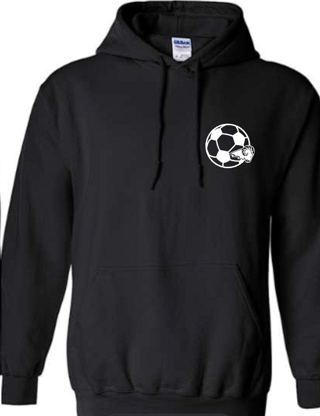 SEP RAMS Soccer Ball front Tee/Crew/hoodie (Adult and Youth)