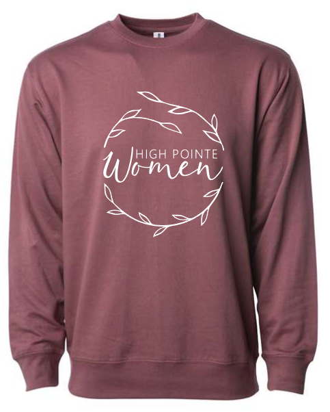 HPC Women's Ministry LIGHTWEIGHT Crew Neck (ADULT sizes)     Multiple Color Options