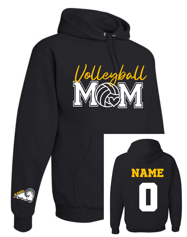 RAMS MOM Volleyball Tee/Crew/Hoodie