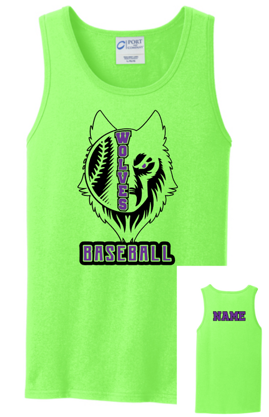 Altoona Wolves Baseball Tank tops Bright Green