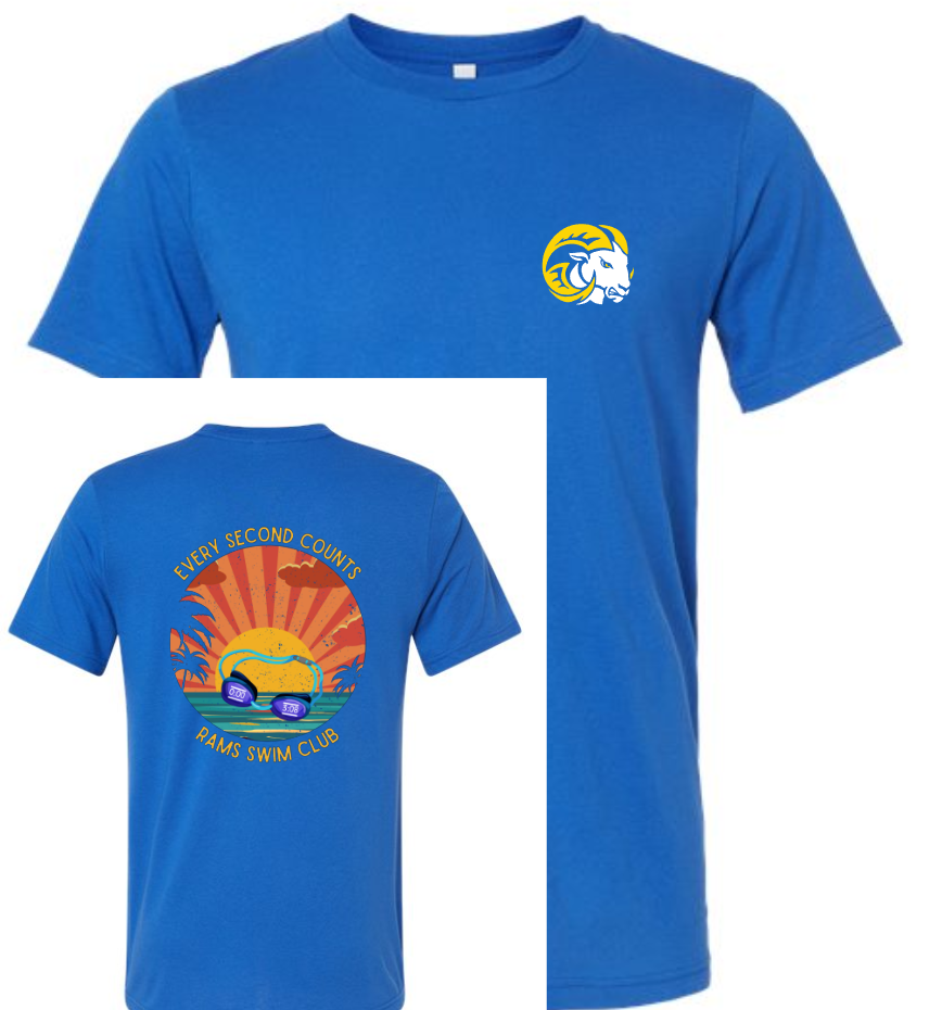 SEP RAMS Swim  Every Second Tee/Hoodie/Crew YOUTH Sizes