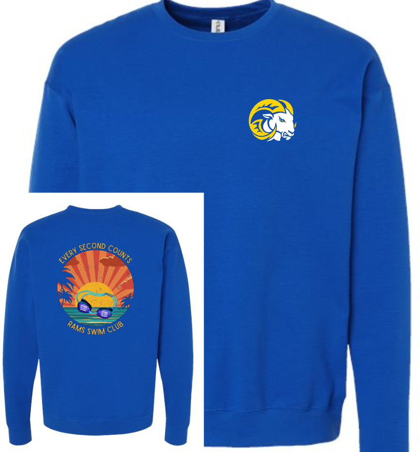 SEP RAMS Swim  Every Second Tee/Hoodie/Crew YOUTH Sizes