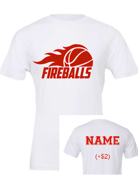 Fireball Basketball Tee Shirt (Adult and Youth)